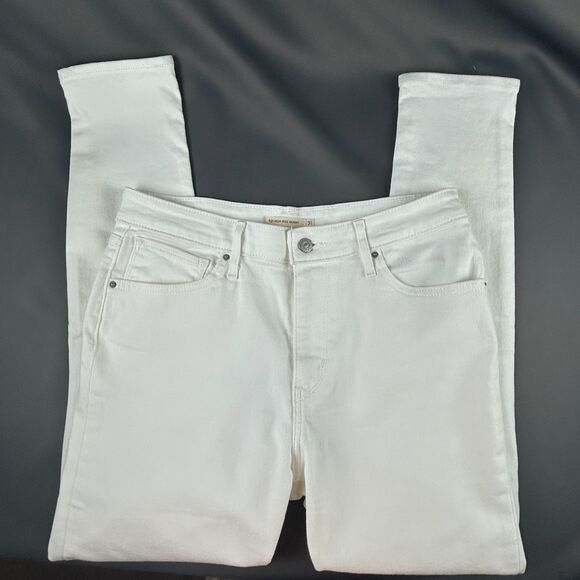 Levis White Denim 721 High Rise Skinny Jeans Size 31 - Picture 1 of 11